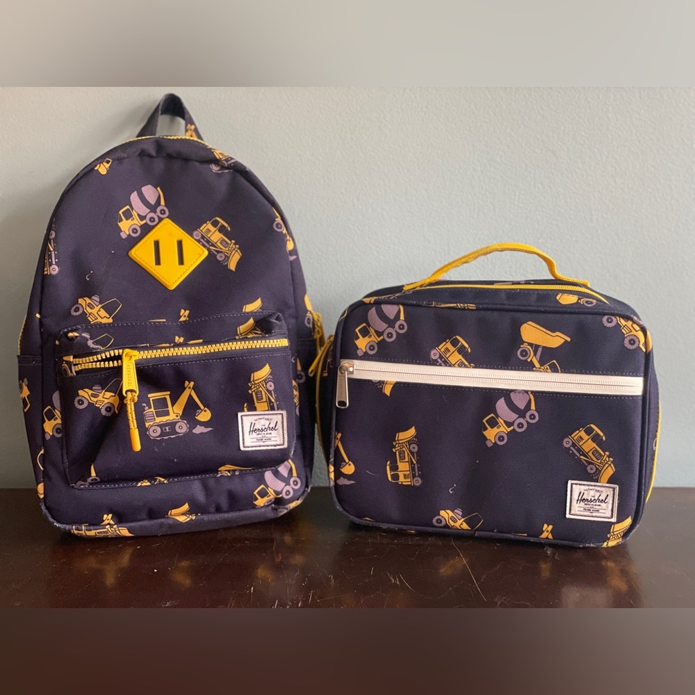 Herschel Construction backpack and lunchbox! Limited edition, no longer sold!